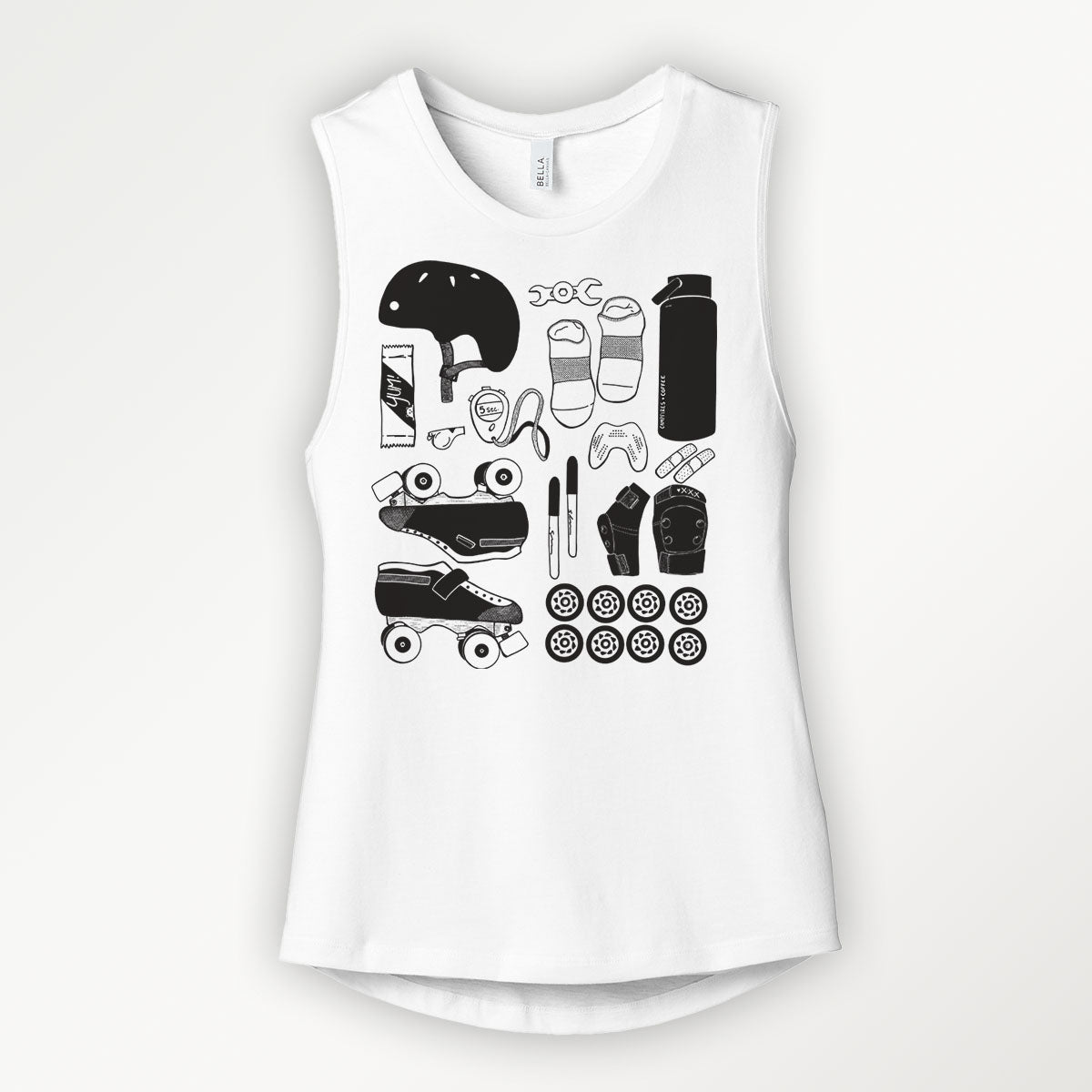 Roller Derby Things Muscle Tank with Name & Number on Back